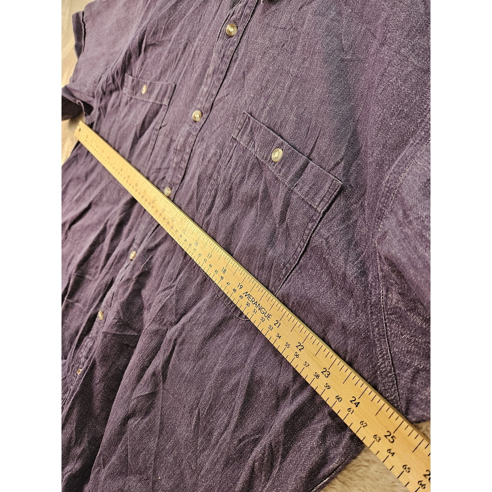 Jason Alexandre Button-down Shirt Vintage Style Purple Short Sleeves Size L - Picture 5 of 10